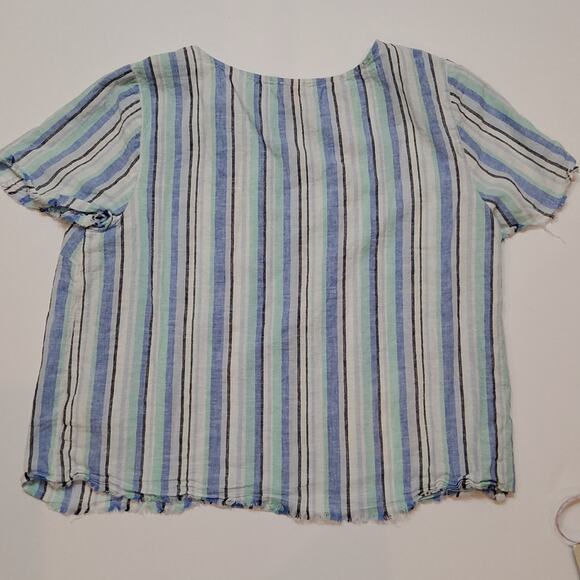 Vince Camuto Linen/Cotton Top Size L - Picture 2 of 6